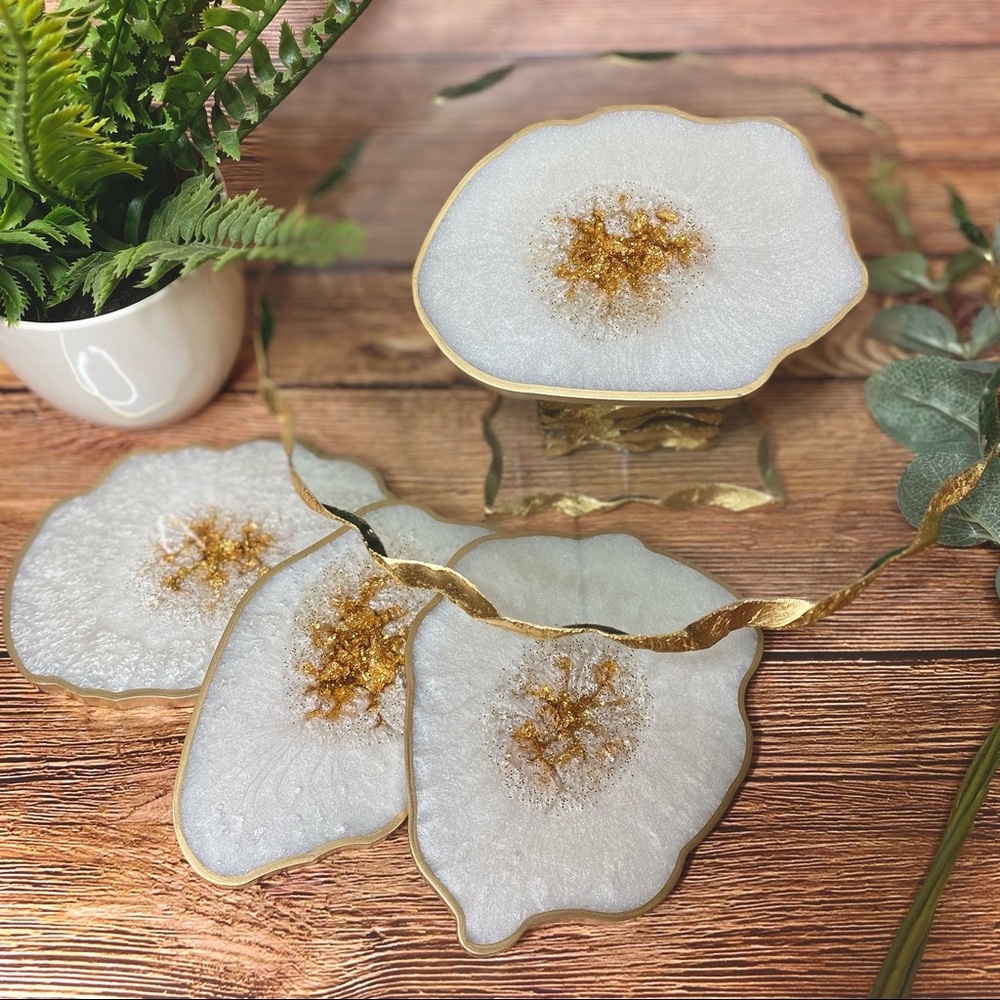 Set of 4 Geode Coasters | Agate Coasters